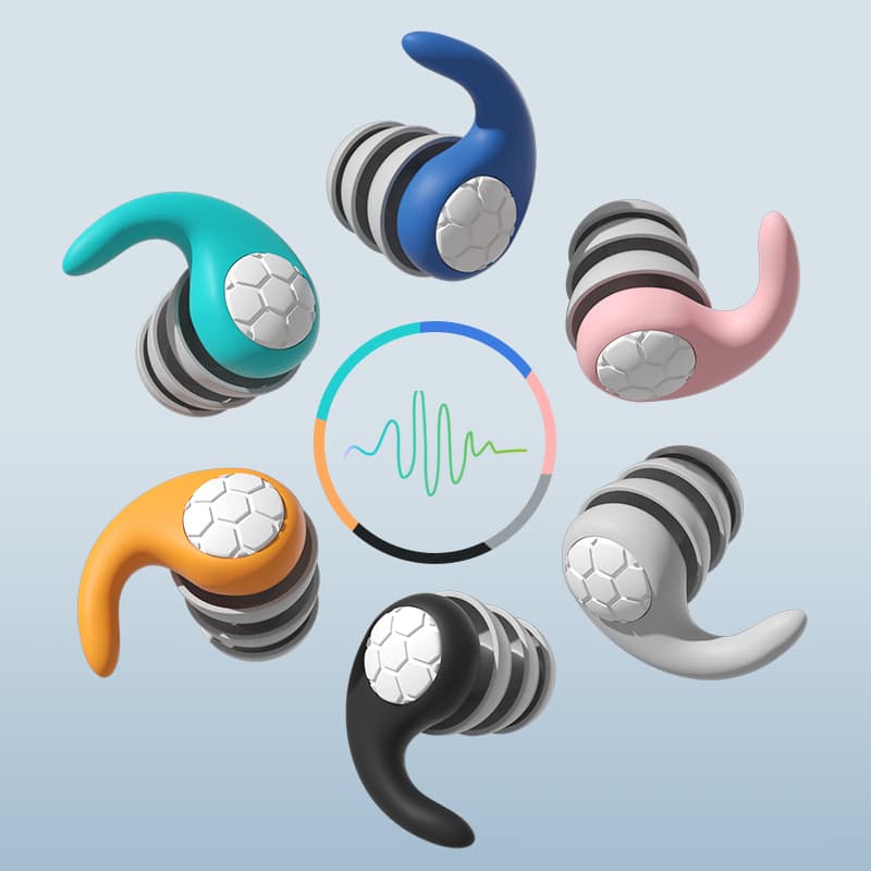 Cross-Border New Silicone Soundproof Noise Reduction Earplugs Noise Filter Sleep Swimming Waterproof Triple-Layer Silent Earplugs