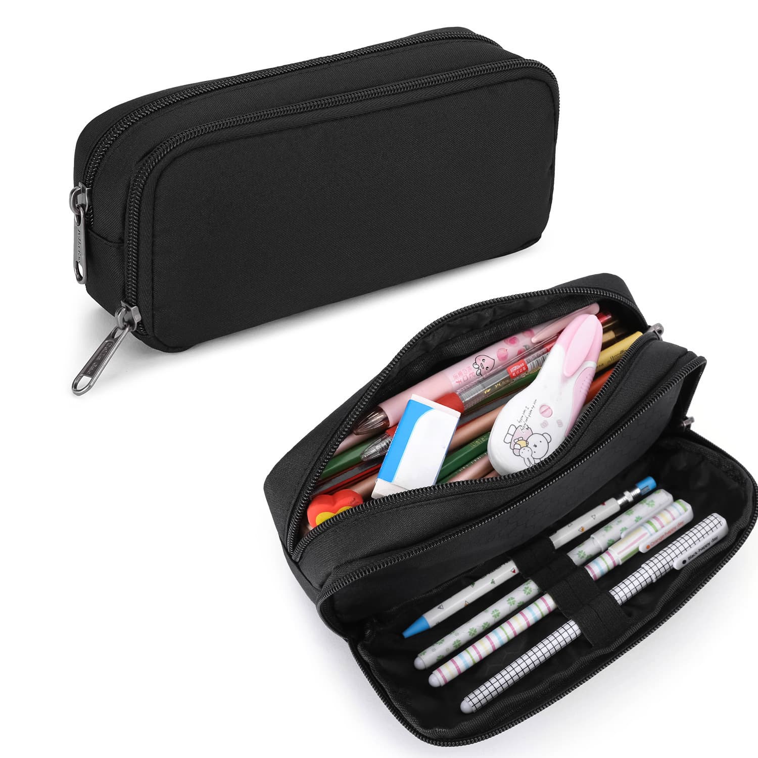 New Cross-Border Student Large-Capacity Pencil Case, Simple and Fashionable Stationery Bag for Primary and Secondary School Students, Lightweight and Portable Pen Pouch