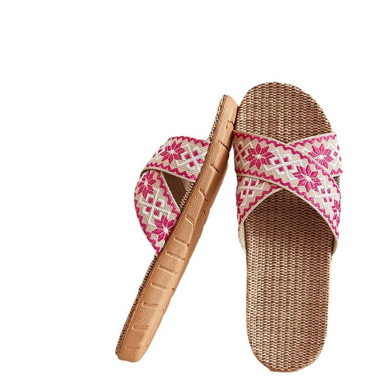 Factory Direct Home Slippers Summer Hotel Slippers Men's Home Use Wholesale Four Seasons Linen Slippers Japanese Style Slippers Women