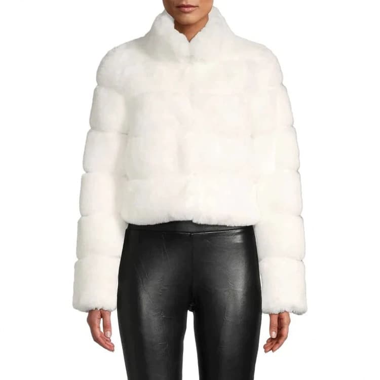Export Best-Selling Autumn/Winter Classic Women's Faux Fur Short Stand Collar Long Sleeve Coat Fashion Versatile Jacket