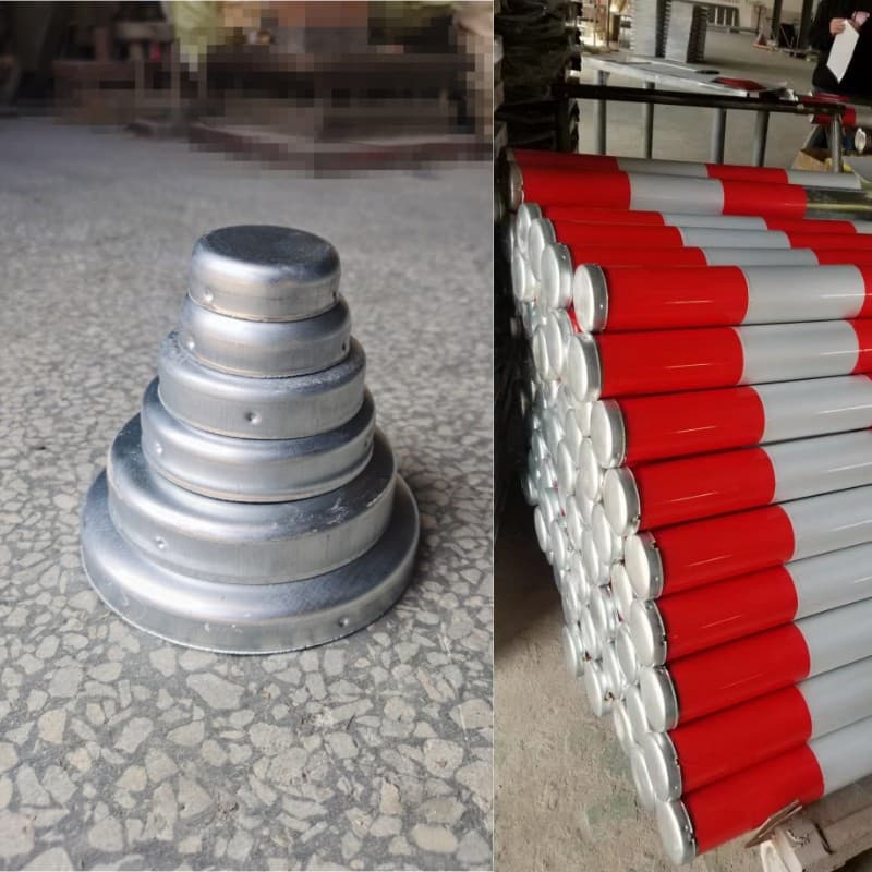 Crossing post weld-free warning post cap wholesale galvanized material sealing cover direct sleeve (50 60 89 140)