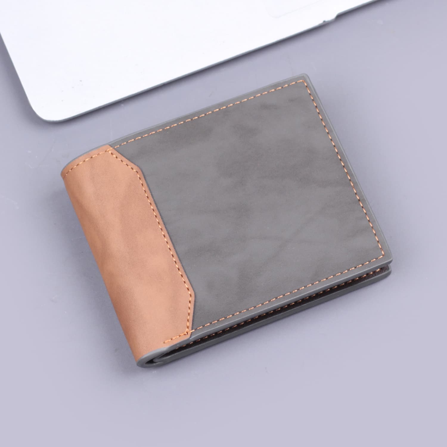 Men's Short Wallet, Cross-Border Leather Wallet, Laser Engravable Men's Coin Purse