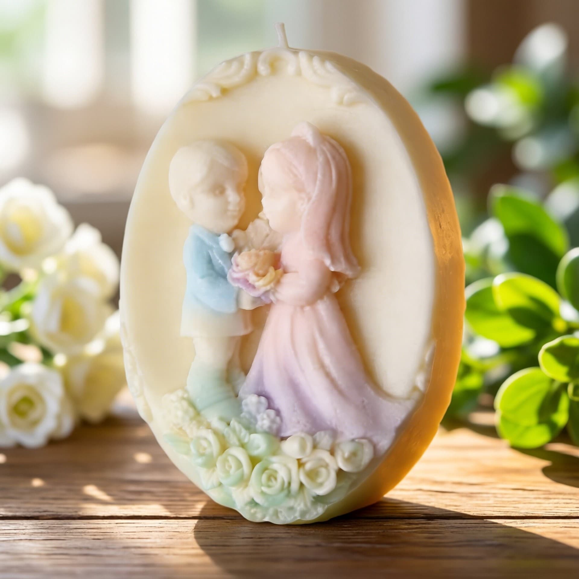 S138 Bride and Groom Soap Mold DIY Wedding Couple Handmade Soap Aromatherapy Plaster Silicone Mold