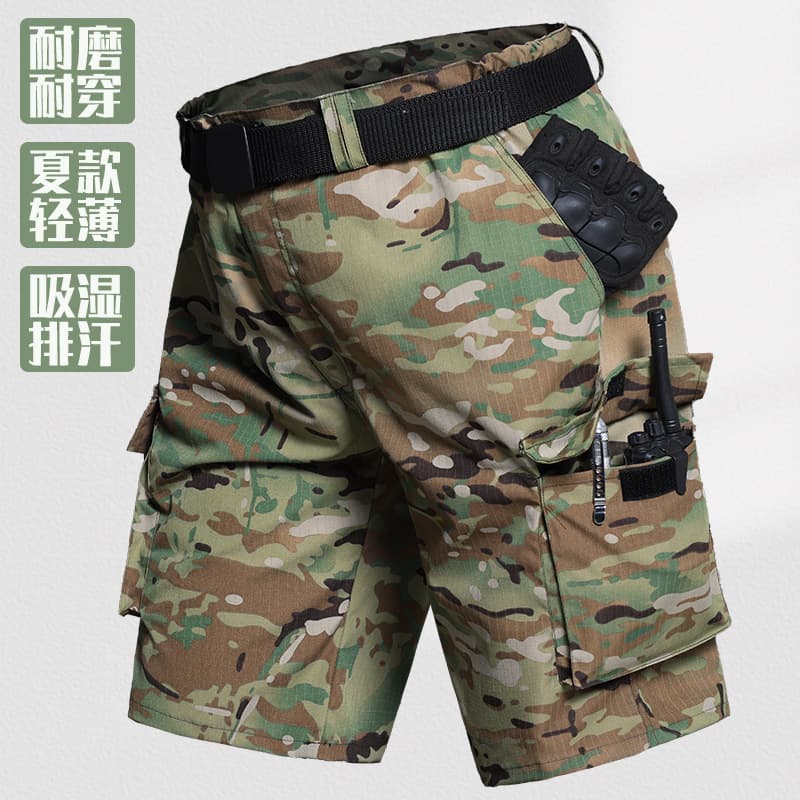 Summer Military Praetor Tactical Pants Men's Shorts Functional Combat Pants Construction Site Dirt-resistant Work Pants Training 5-point Shorts