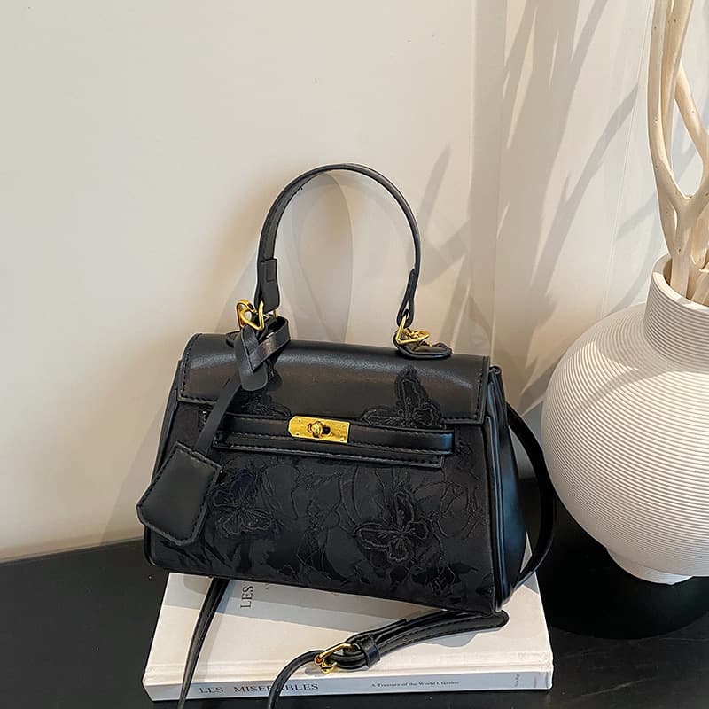 Women's bags 2026 new trendy high-end versatile casual shoulder crossbody bag niche design portable Kelly bag