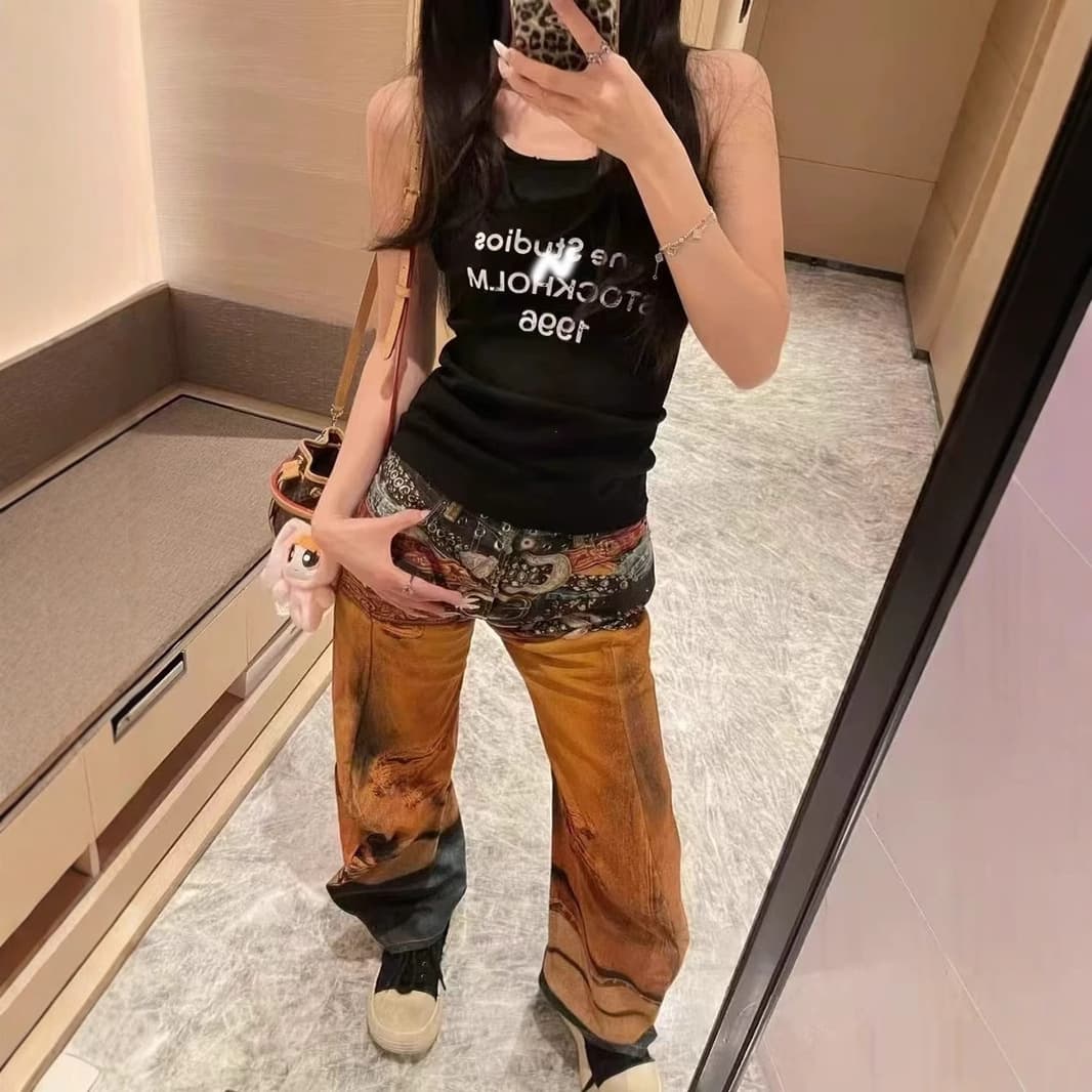 2025 New AC Family Correct Version Sexy Vest Slim Fit Versatile Minimalist Fresh Trendy Distressed Style