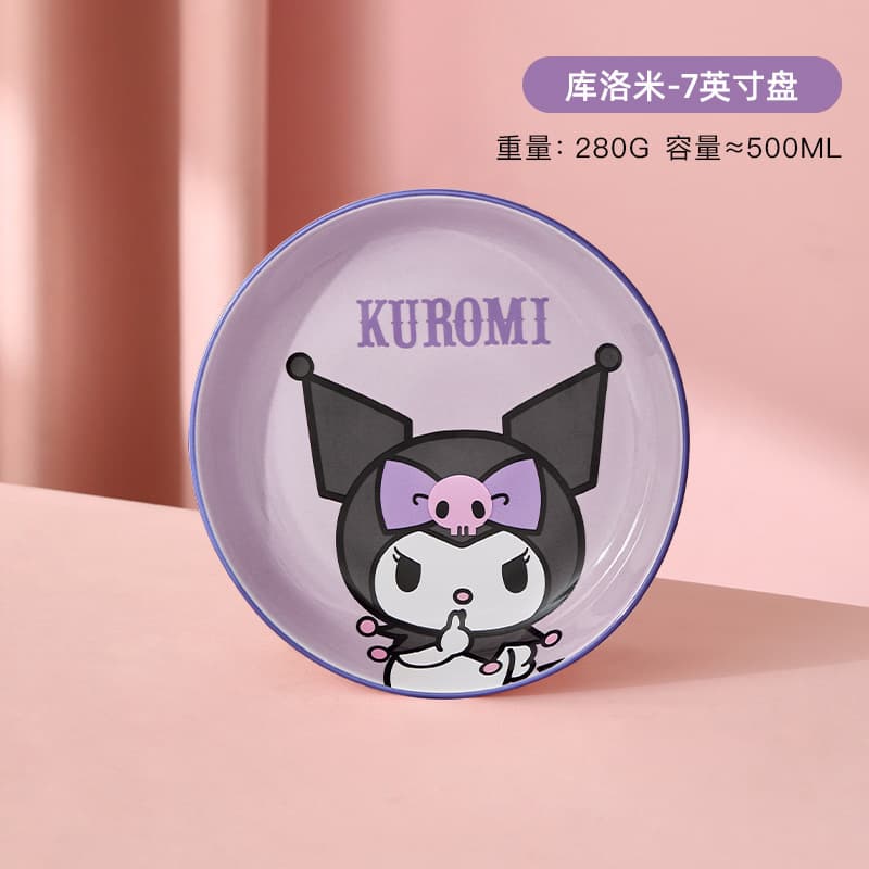 Sanrio Ceramic Rice Bowl for Home, Cute Fruit Yogurt Bowl for Kids, High-Quality Soup Noodle Bowl, Large Tableware Bowl