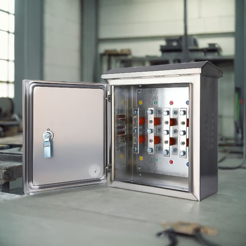 Outdoor 304 stainless steel engineering equipment single-door BTTZ rainproof box wall-mounted adapter distribution box