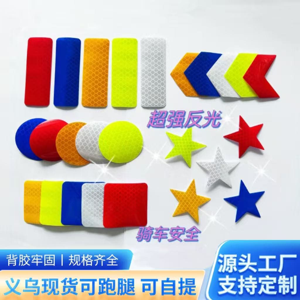 Wholesale PET Night Traffic Safety Warning Anti-Collision Waterproof Electric Vehicle Car Signs Multi-Functional Reflective Stickers