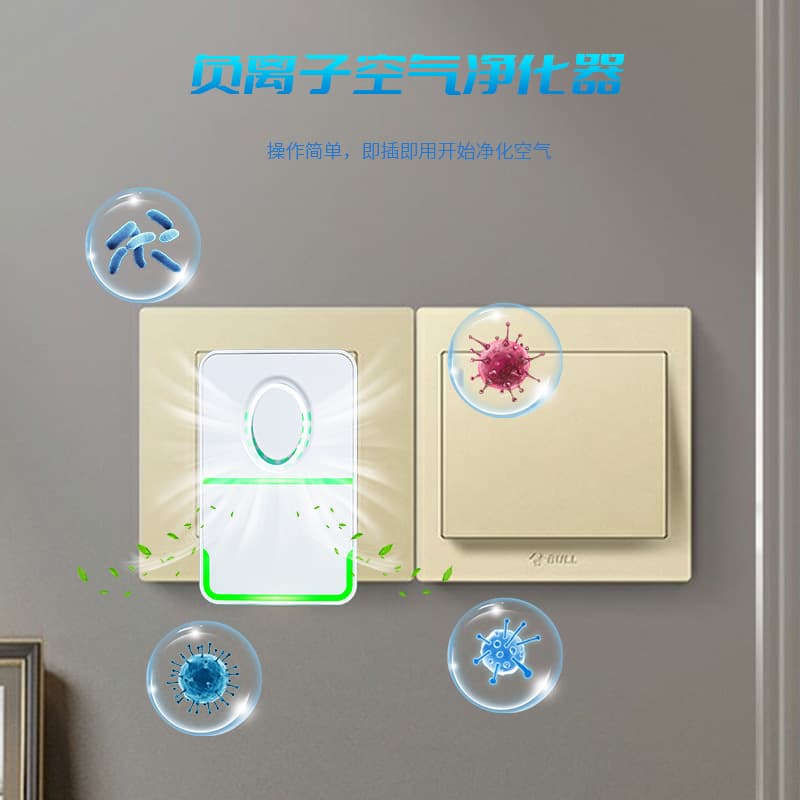 Smart Air Purifier with Formaldehyde Removal, Home Portable Negative Ion Air Purifier