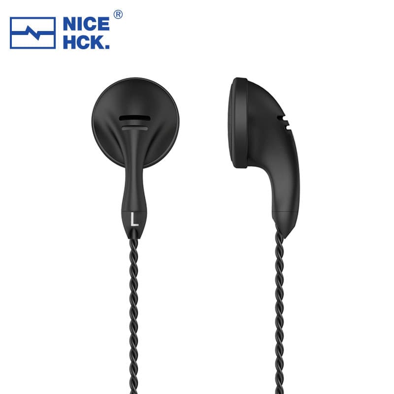 NICEHCK for Yuandao B40 Black Sauce Flathead PK123 Earphone HiFi Vocal In-Ear with Mic Sleep