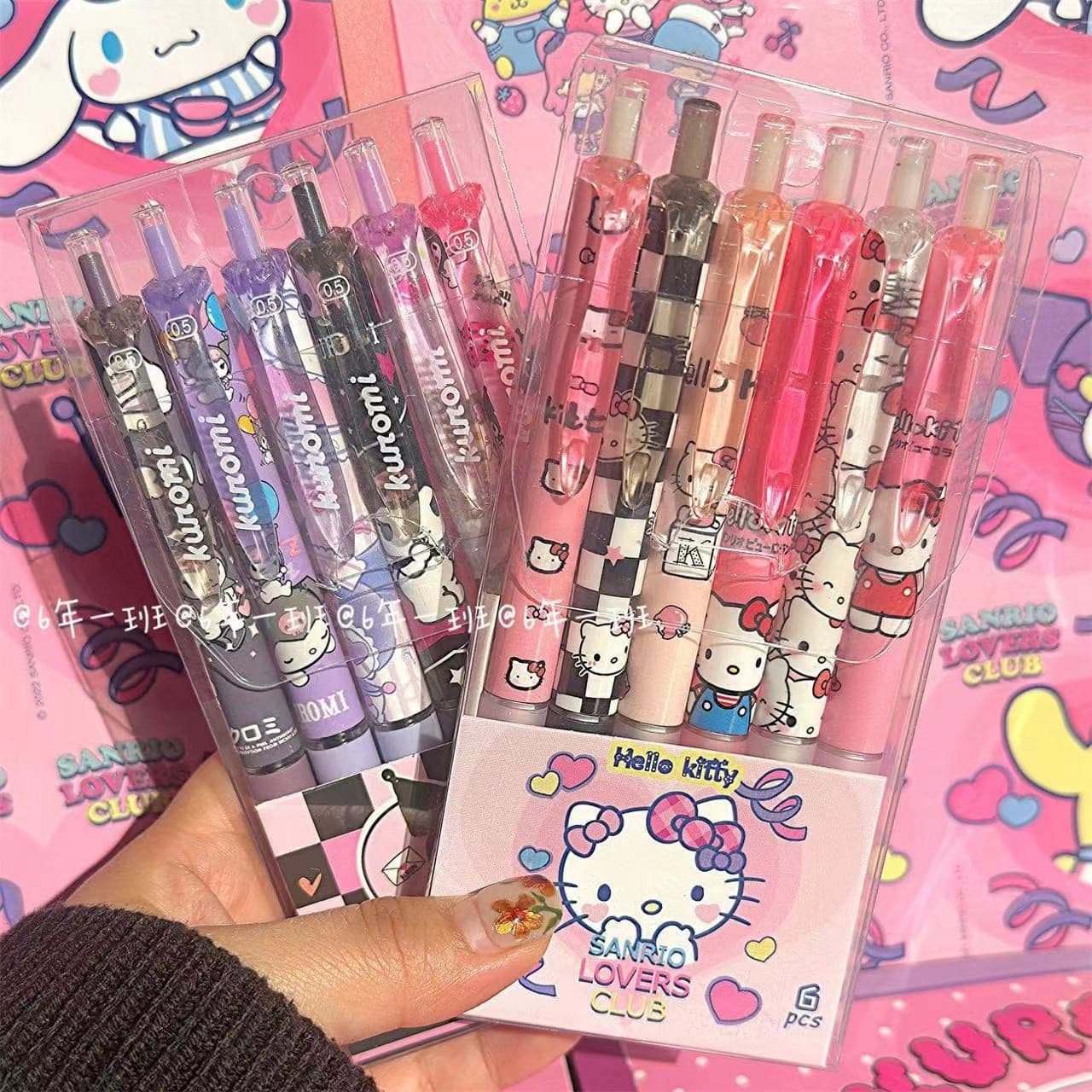 Cute Cartoon High Appearance Neutral Pen, Limited Edition Cute Cat Click Pen, Student Exam Pen, Smooth Fast-Drying Black Gel Pen