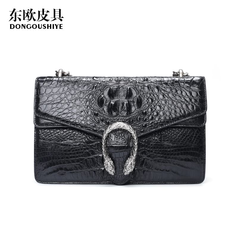 2026 new trendy crocodile leather women's bag, versatile chain crossbody bag, Dionysian bag, genuine leather women's bag, fashionable and luxurious