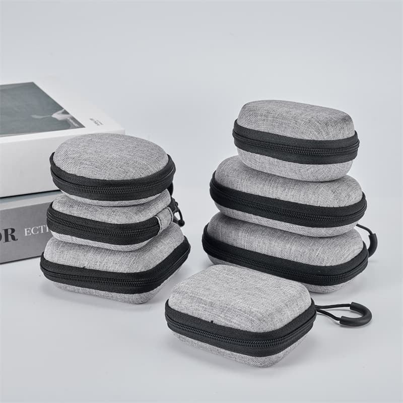 Headphone Storage Bag Multiple Sizes Round Square Oval Shockproof Data Cable Digital Accessories Organizer Case
