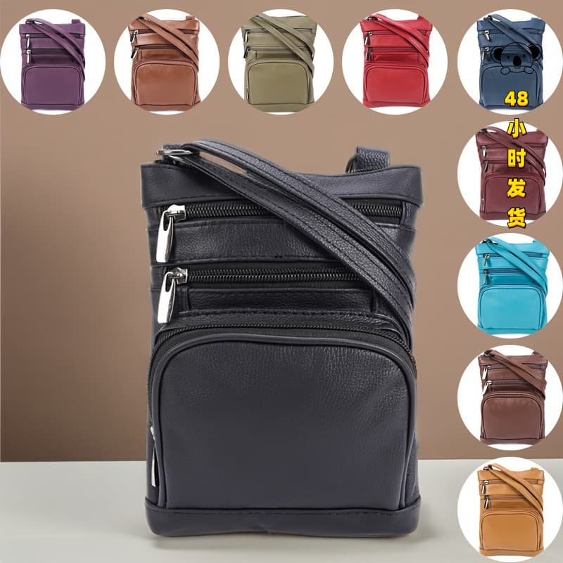 E 56381 Men's Square Messenger Bag