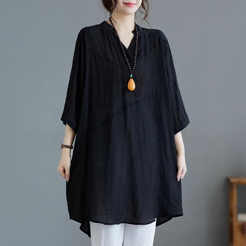 Plus Size Women's Clothing Summer 2025 New Mid-Length Loose Short-Sleeved T-Shirt Women's Long Top Mom's Top