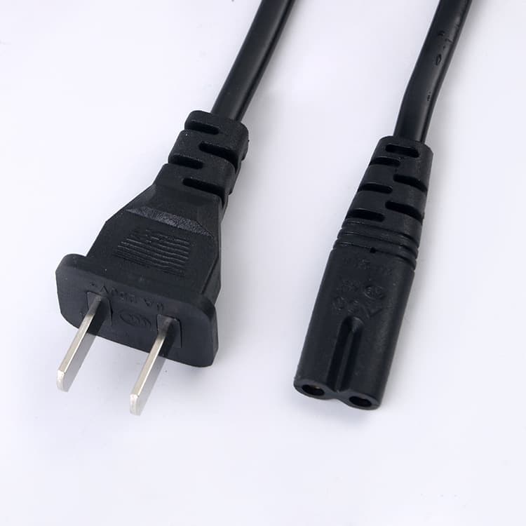 National Standard Figure-8 2-Pin Power Cord, 2-Pin Appliance Connection Cable for Audio and Printer, Pure Copper 8-Shape Power Cord