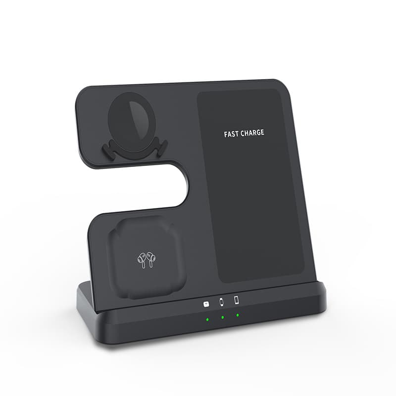 15W Desktop 3-in-1 Wireless Charger Stand for Samsung Phones, Watches, Multi-Function
