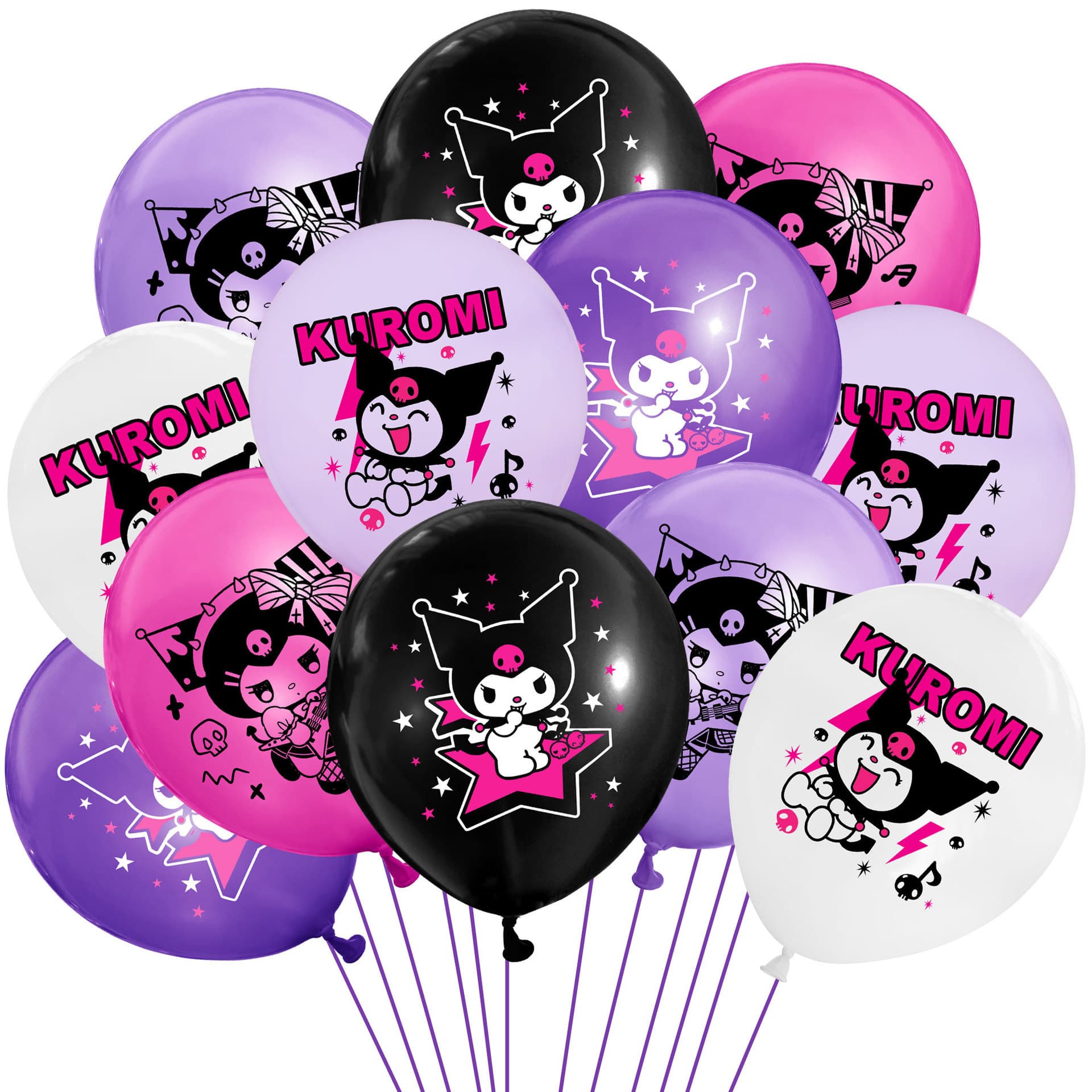 Cross-border Kuromi Fantasy Magic Balloons Kids Cartoon Birthday Decoration Balloons