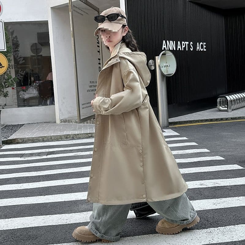 Girls' Quilted Thick Retro Long Trench Coat 2025 Autumn Girl Baby Stylish Jacket Elegant Windproof Coat