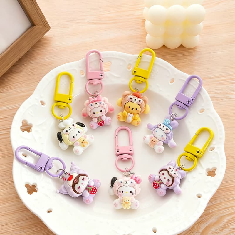Sanrio Cartoon Keychain Backpack Pendant Bag Accessory Small Decoration Phone Charm Wholesale Keychain Wholesale