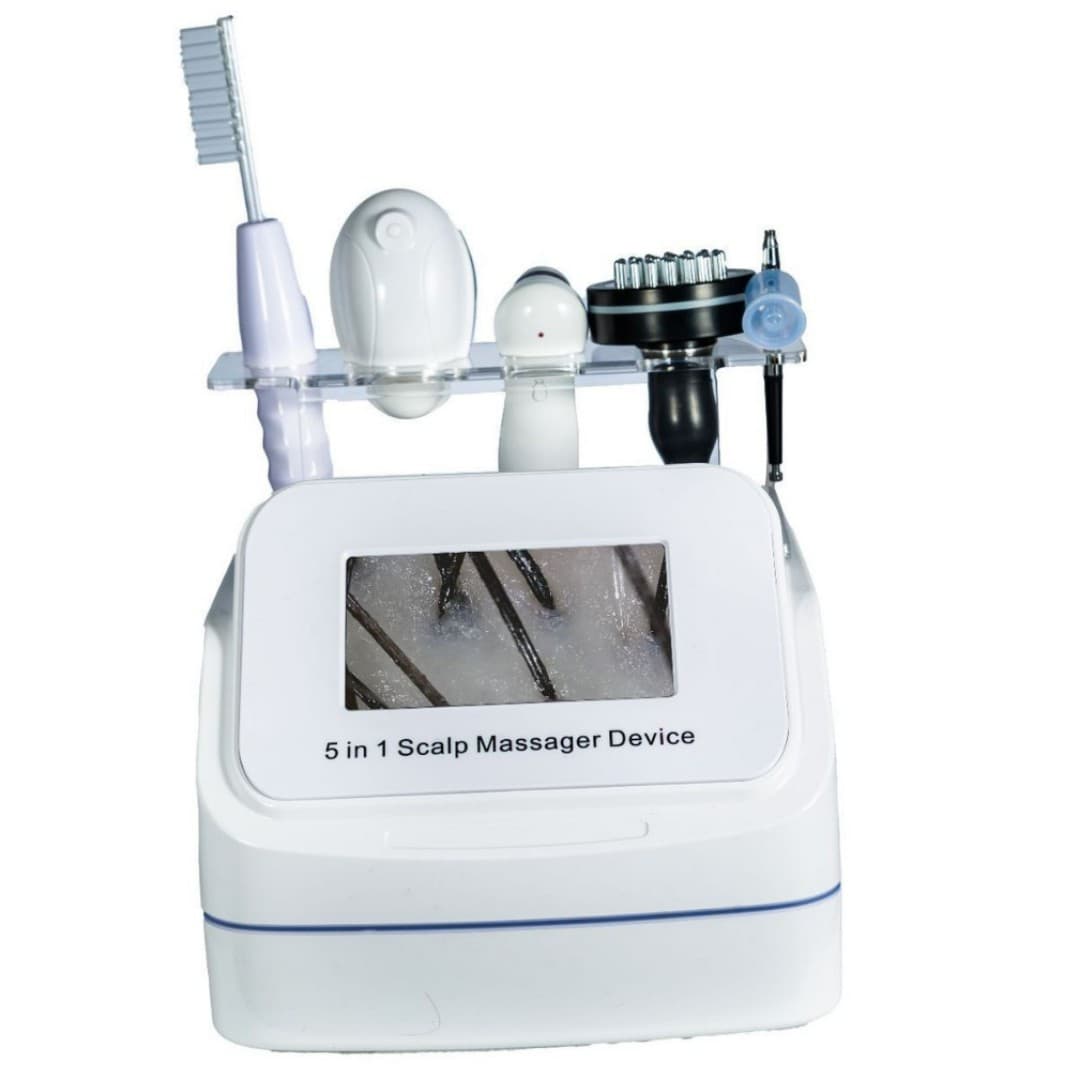 Cross-border 5-in-1 Scalp Care Device Follicle Detection Medication Infusion Electrotherapy Comb Meridian Brush Massage Hair Growth Device