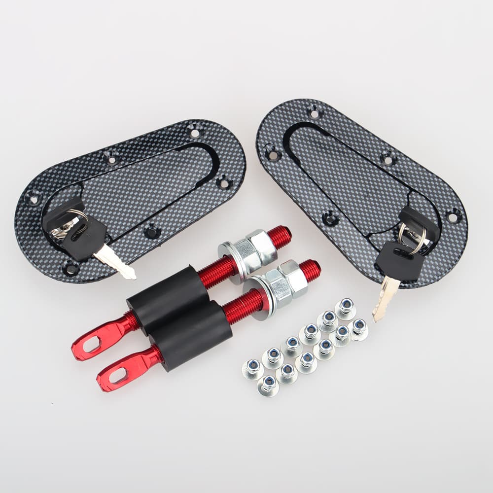 JDM Car Hood Lock Modified Carbon Fiber Universal Lock and Racing Accessories Front Engine Hood Lock