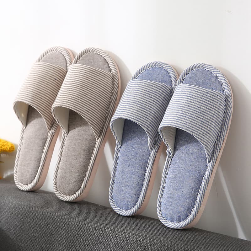 Indoor Anti-Slip Home Slippers for Women and Men, Four Seasons, Linen Soft Sole, Spring Summer Linen Slippers Wholesale