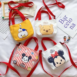 Comic Graffiti Cute Girls' Crossbody Bag Parent-Child Style Large Capacity Phone Bag Fashionable Kids Canvas Handbag