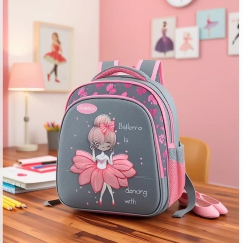 miqiney children's primary school backpack, fashionable, breathable, burden-reducing, lightweight backpack for students 1-4 years old