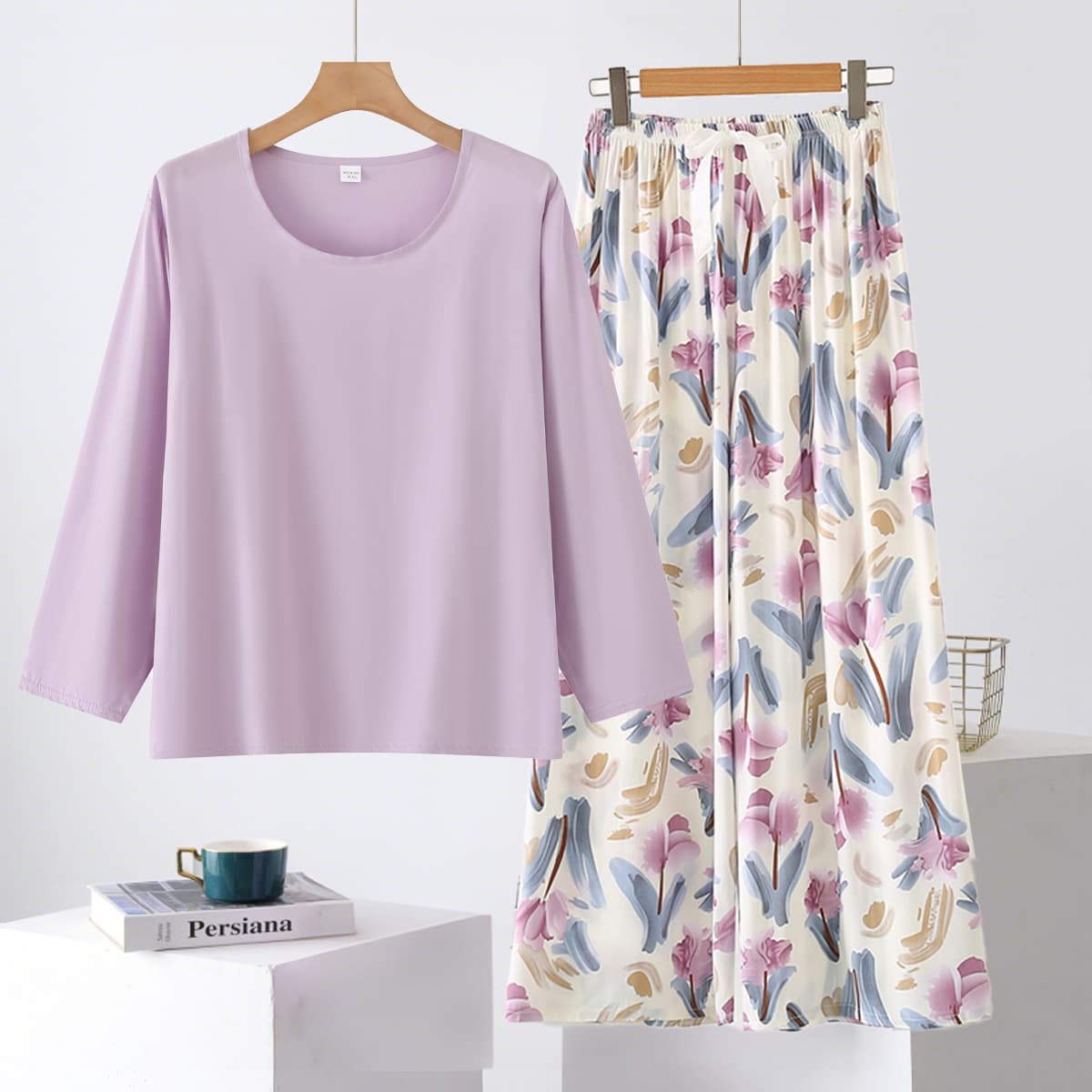 2026 Summer Cotton Silk Pajamas Women's Long Sleeve Long Pants Young People's High Quality Loose Artificial Cotton Home Clothes Set