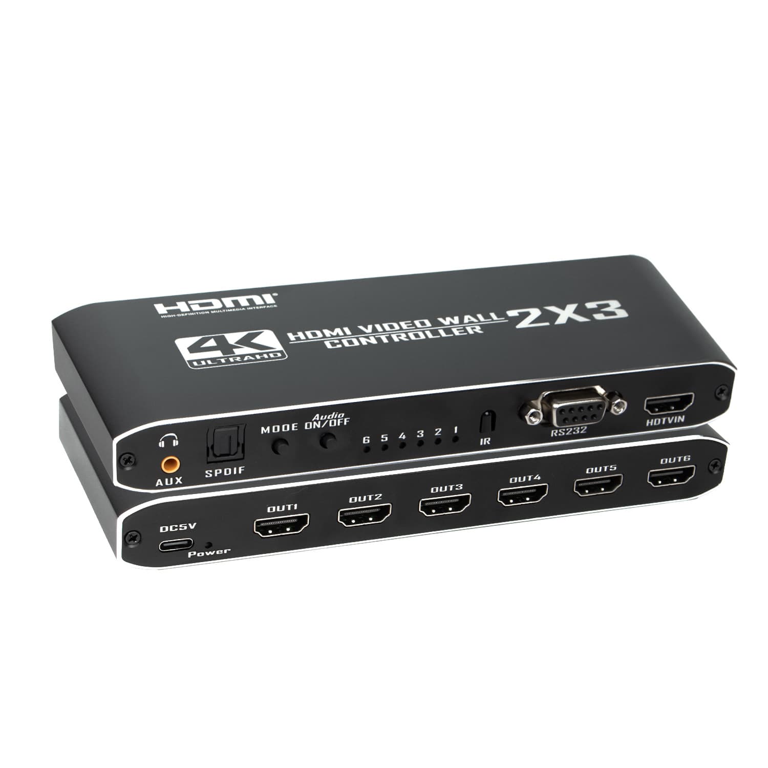 HDMI High-Definition TV Video Splitter 1-to-6 Multi-Screen Splicing Processor