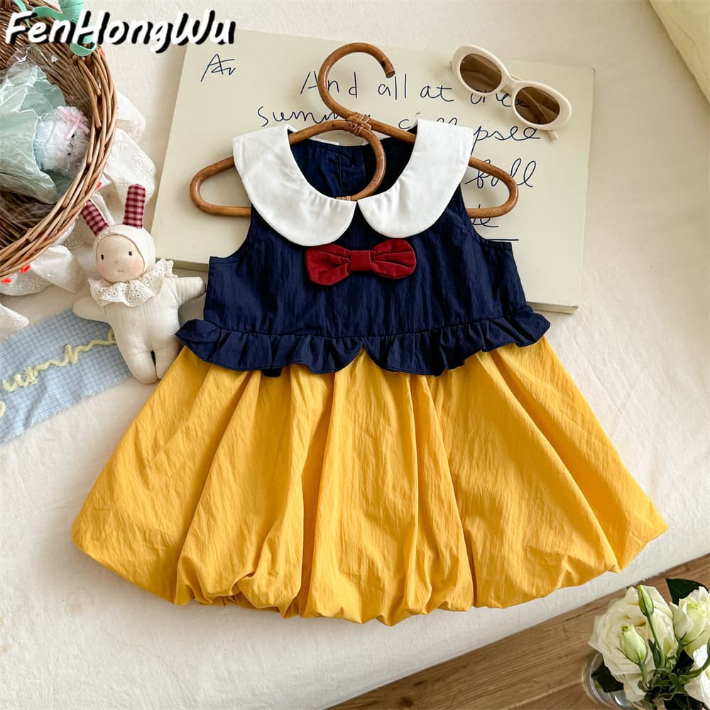 Pink House Lolita Snow White Dress Summer New Children's Stylish Performance JK Bubble Vest Dress