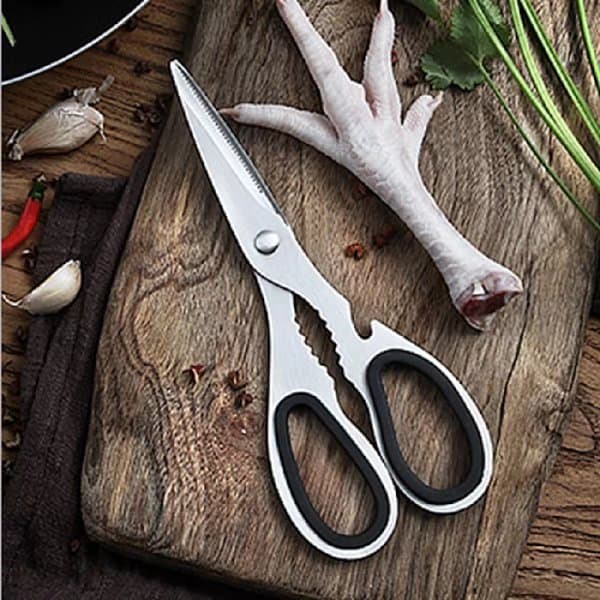 Kitchen Scissors Stainless Steel Sharpening Rod Multifunctional Scissors for Bones and Fish Bones Yangjiang Scissors Rod