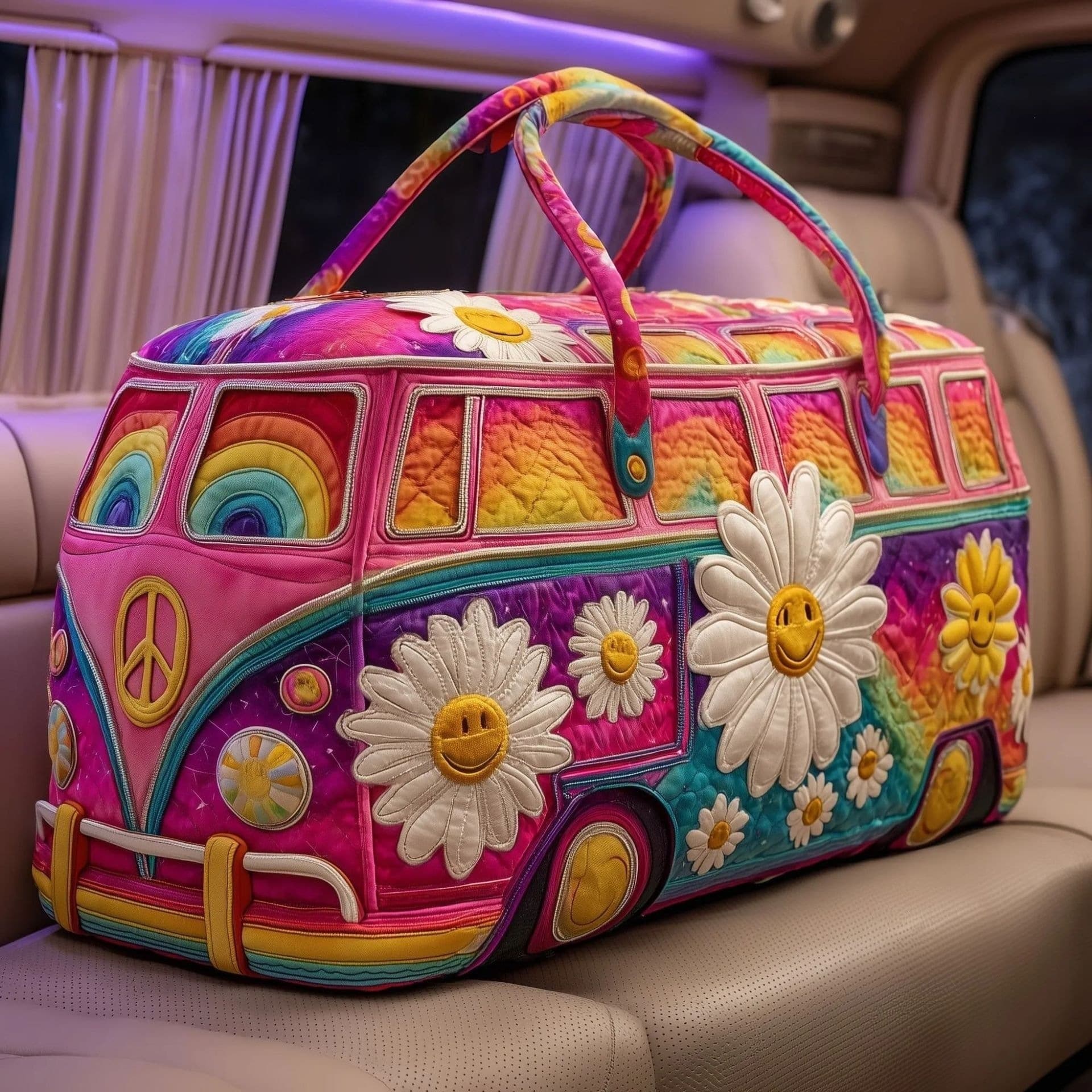 3D New Cross-border Independent Station Bus Series Travel Bag Fashion Printed Women's Yoga Bag Handbag