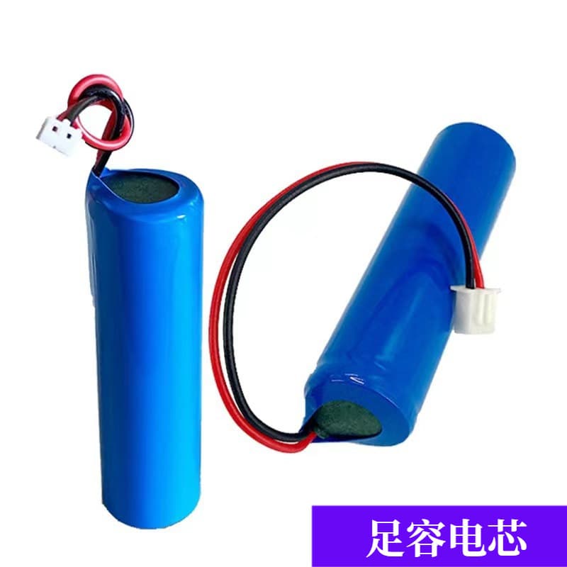 3.7V 18650 Lithium Battery with Protection Board and Leads, 600mAh Rechargeable Lithium Battery for Small Fans and Small Speakers