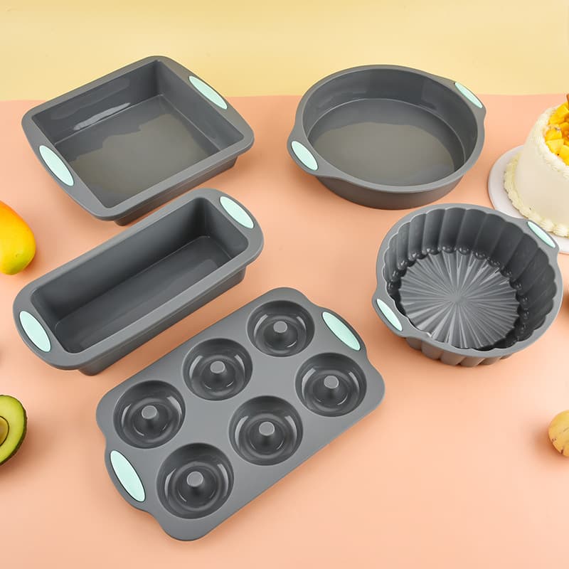 Round Silicone Baking Tray Cake Cookie Baking Oven Dish Donut Toast Springform Pizza Tart Tray Home Goods Cake Tools
