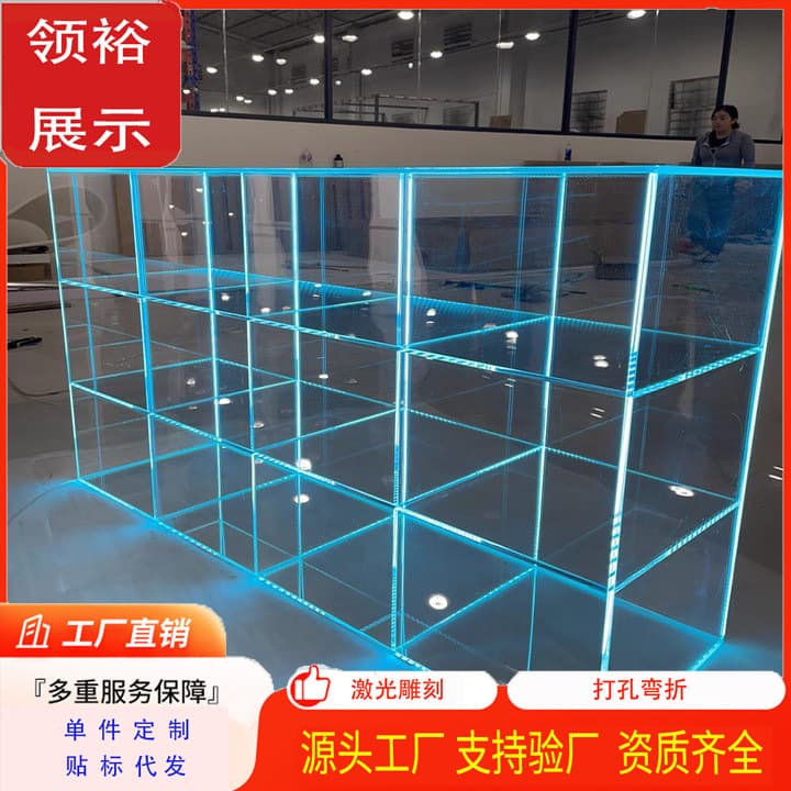 Acrylic display cabinet customized transparent gradient color hand-made wine cabinet clothing store shoe bag acrylic storage rack