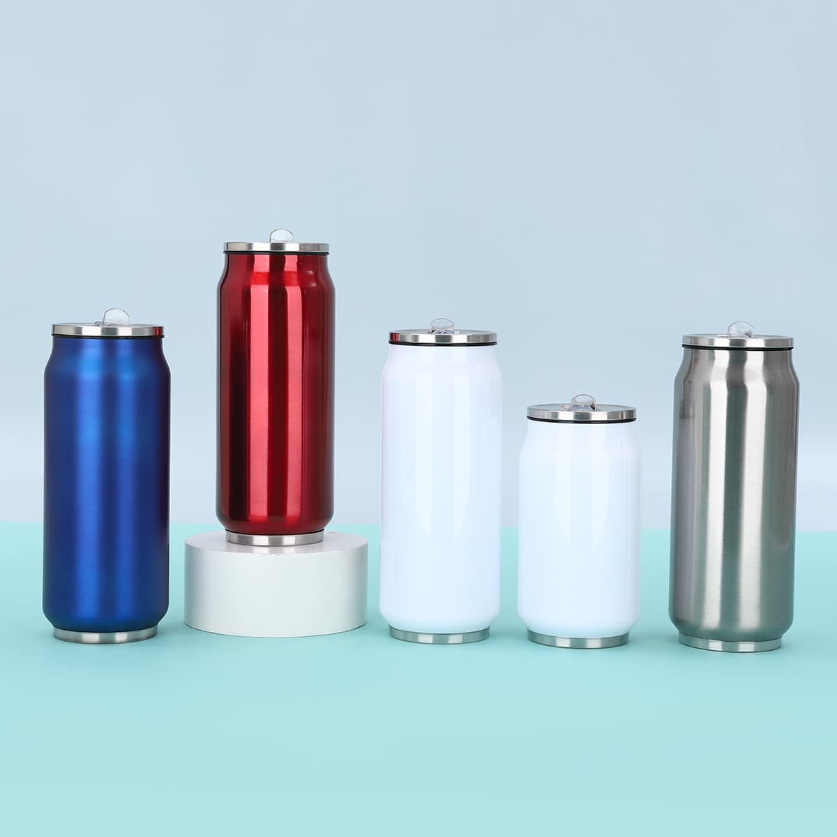 304 Stainless Steel Cola Can Insulated Cup Car Personality Soda Can Water Bottle Creative Ins Beer Cup Straw Cup