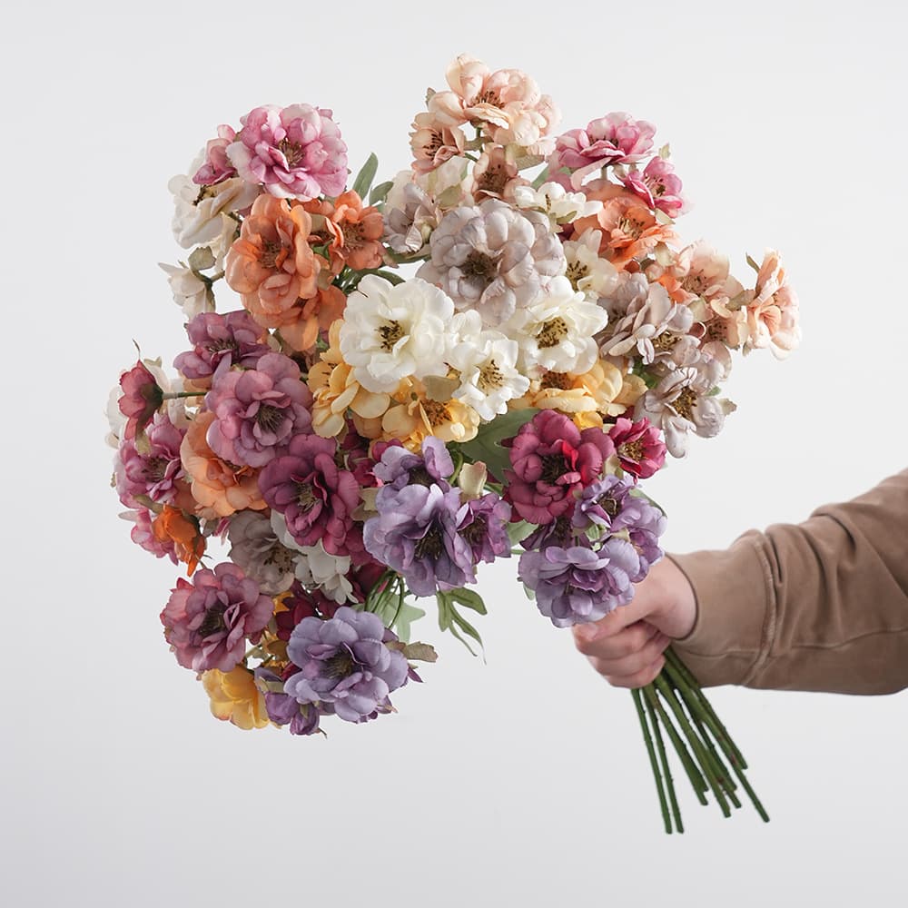Single Camellia Artificial Flower for Home Decoration Business Event Fake Flower Crafts Factory Wholesale Cross-Border Hot Seller
