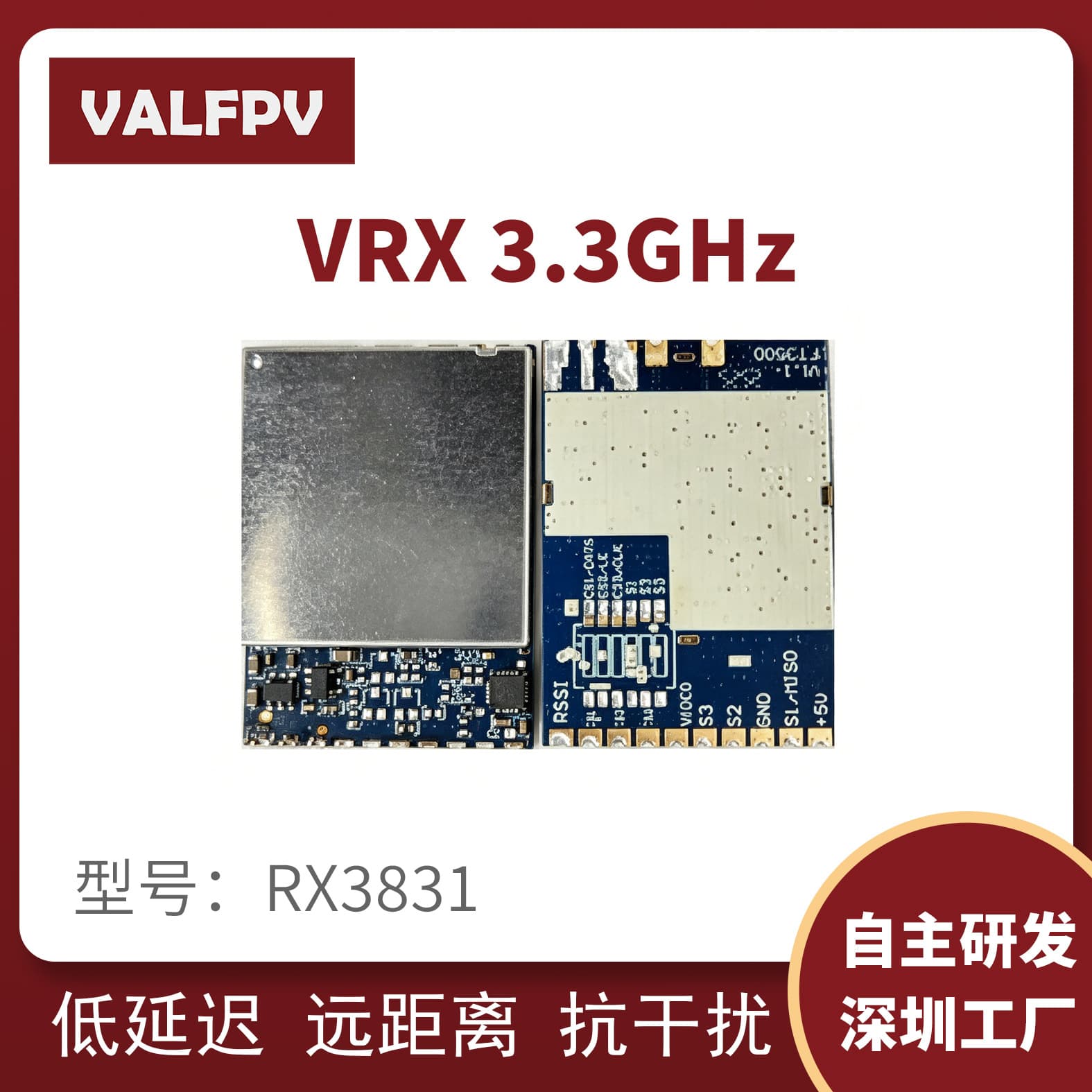 3.3GHz RC Video Transmitter Long Range Receiver Anti-Interference FPV Drone Parts Strong Anti-Interference