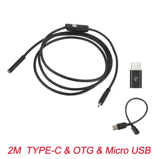 2-meter 3-in-1 USB mobile phone endoscope Android Huawei TYPE-C underwater camera pipeline automotive repair endoscope