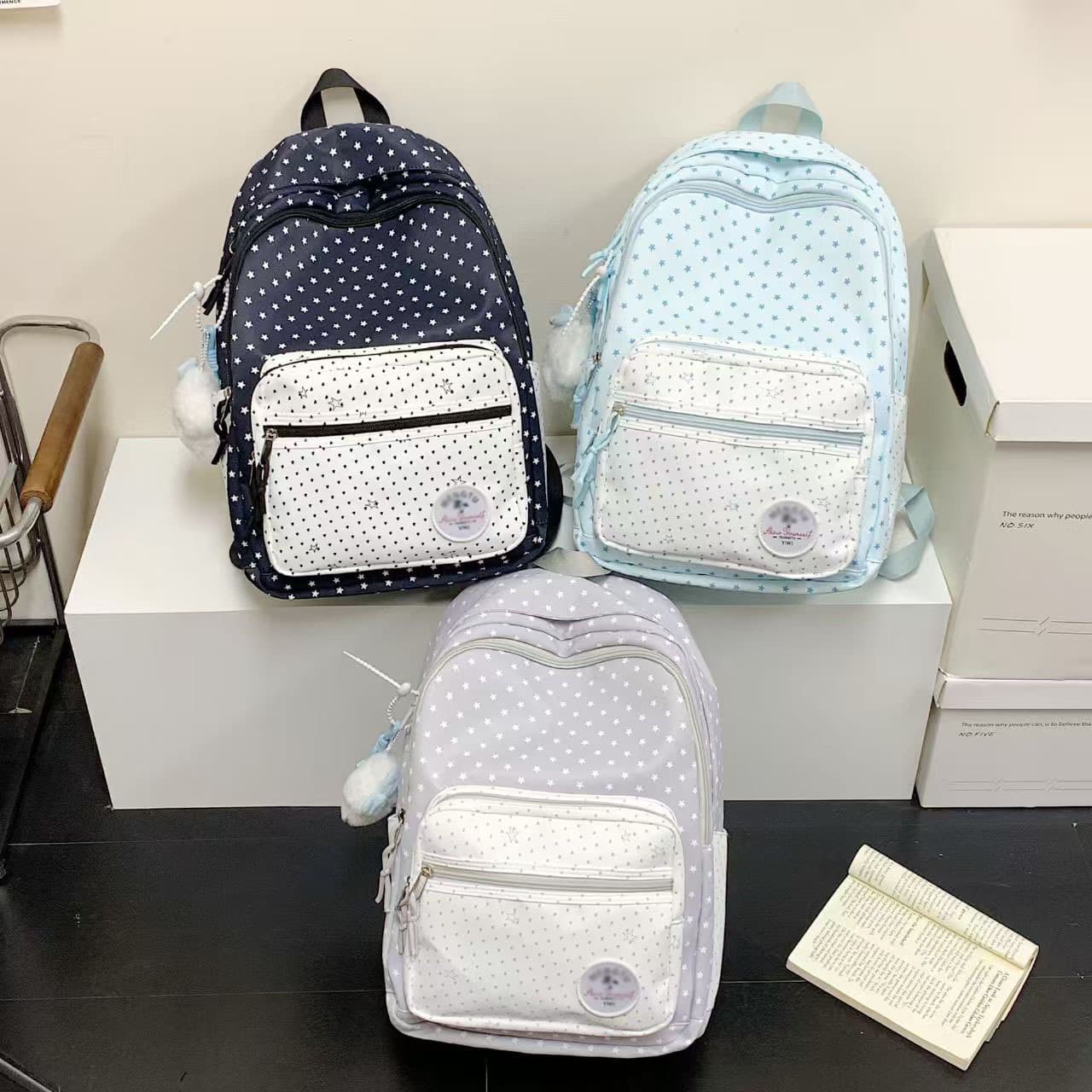 Backpack for Girls Middle High School Students Korean Style Star Design 2026 New College Student Large Capacity School Bag