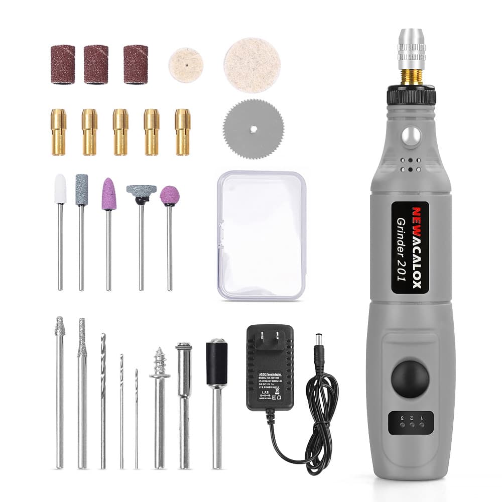 Mini Electric Grinder Three-Color Polishing Machine Power Socket Type Drill Practical Tool Kit Multi-Function Small Hand Grinder