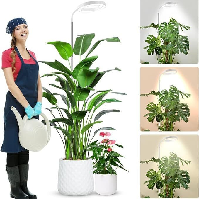 New Telescopic Rod 6-Inch 160W Angel Ring Full Spectrum Timer Dimmable Plant Grow Light Amazon Plant Light