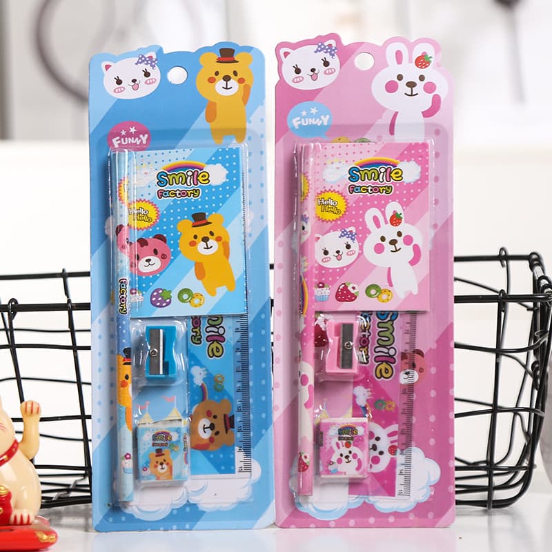 Factory direct sales, new special price stationery five-piece set, student gift supplies for the back-to-school season