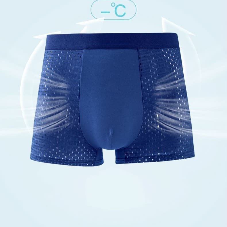 Ice Silk Men's Boxer Briefs Breathable Cool Comfortable Men's Underwear Thin Style Boxer Shorts