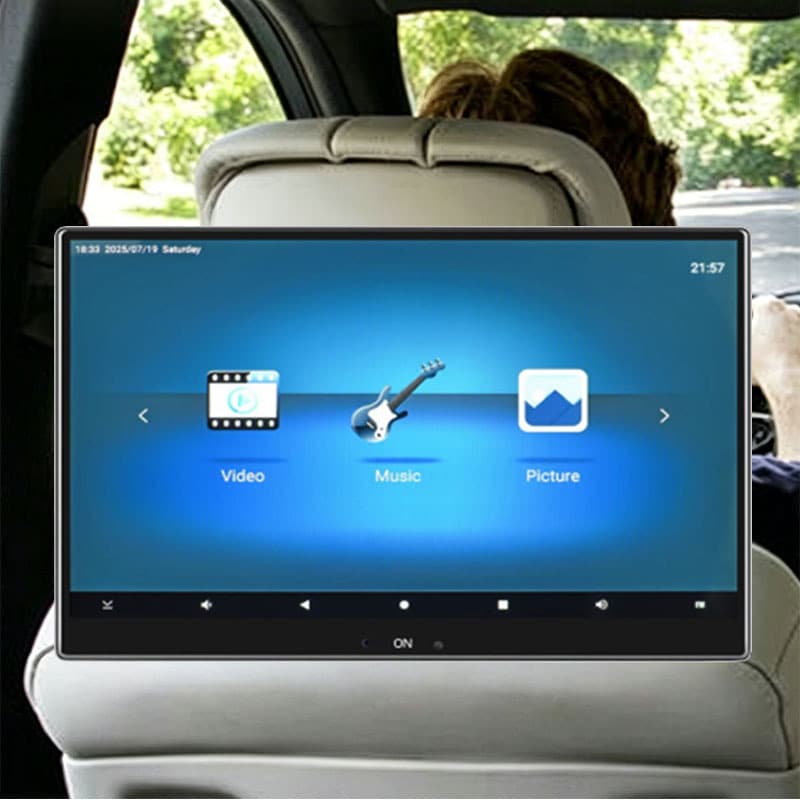 13.3-inch Headrest Android Monitor with Built-in Camera, 13.3-inch Headrest MP5 Display with 4G