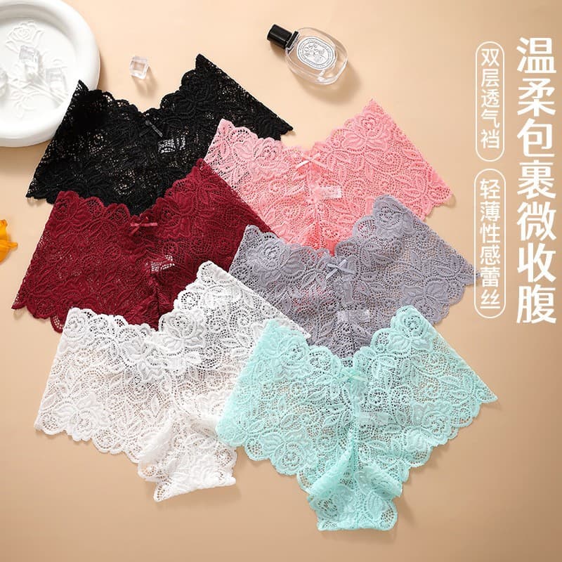 Plus Size Lace Triangle Panties for Women, Low Rise, Sheer, Breathable, Sexy Hollow-Out, New Style, Teen Vibe, Boyshorts