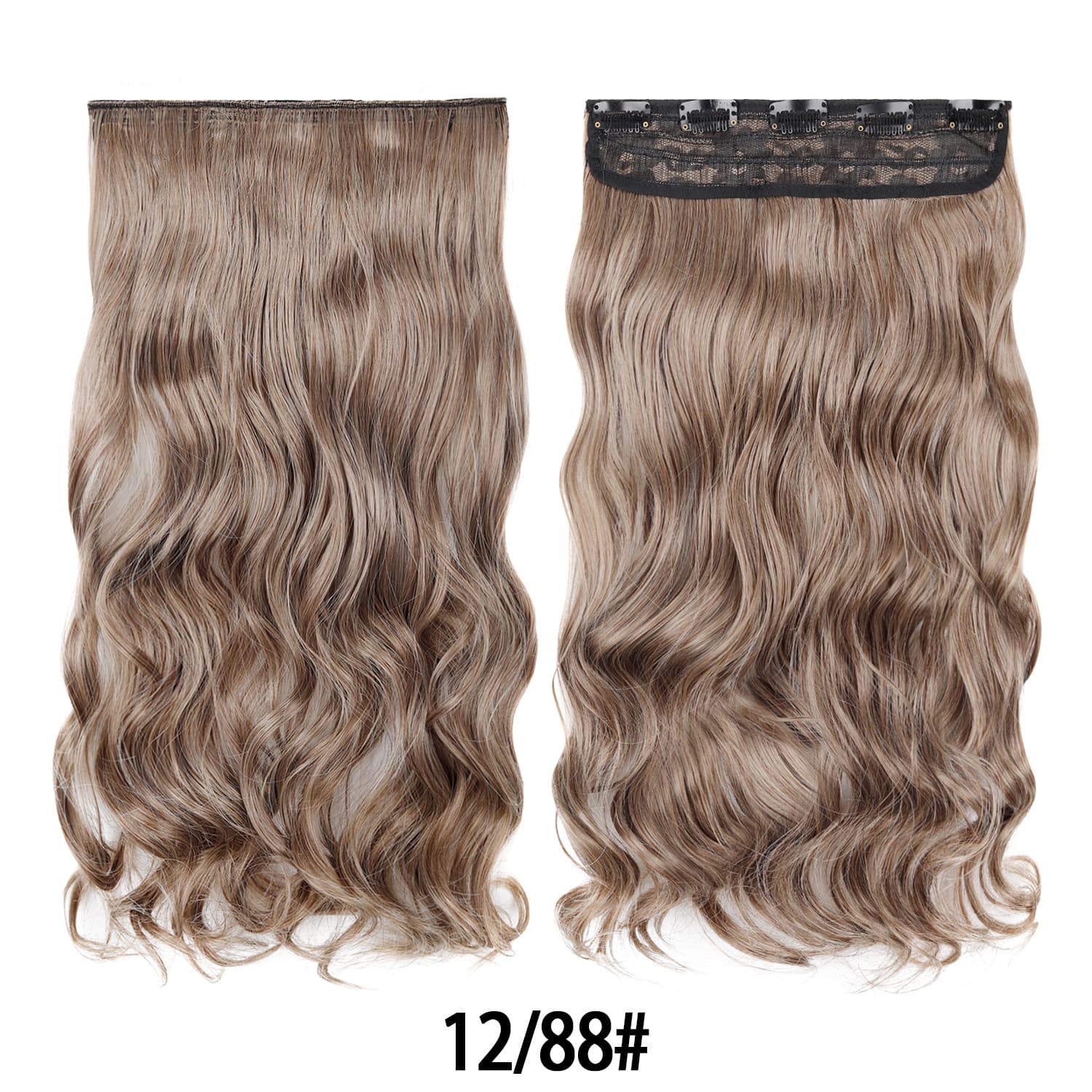 European and American 18inch Hair Extension Piece Realistic Natural Seamless Clip-in Long Curly Hair Five-Clip Hair Extension Piece